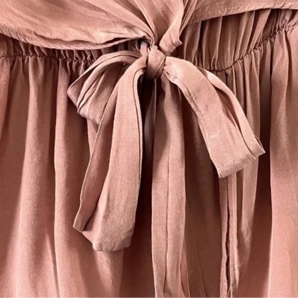 Easel | Blush Pink Layered Wrap Front Blouse, Small - Picture 3 of 6